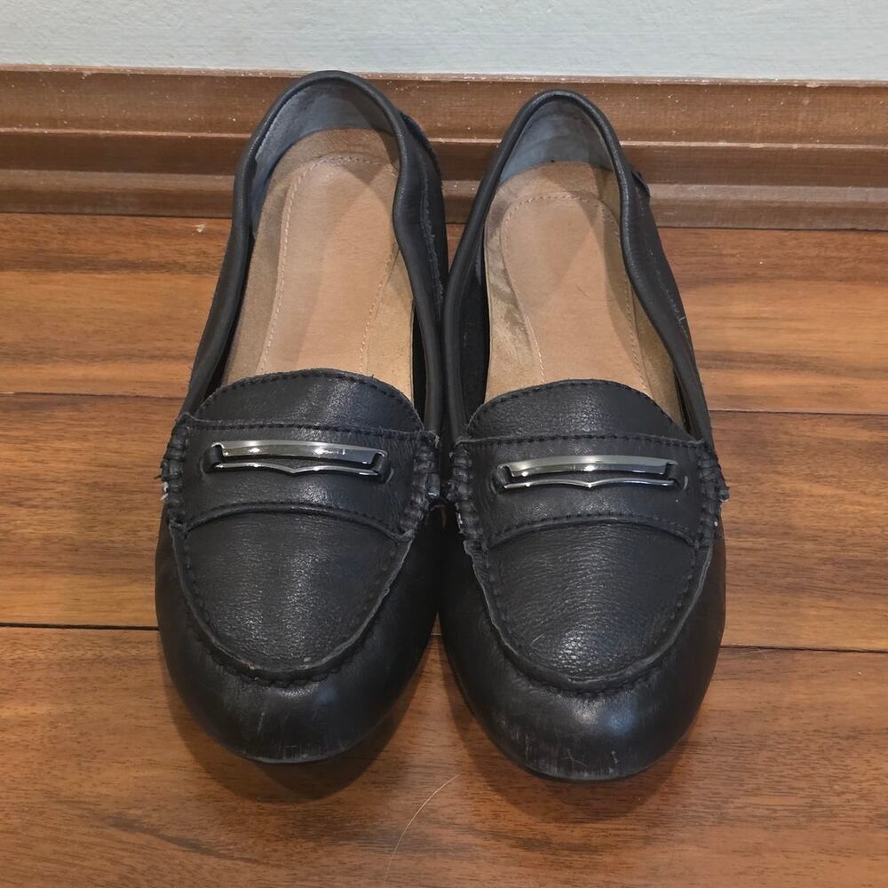 Vionic Ashby black slip on comfort driving loafer shoe - 6.5